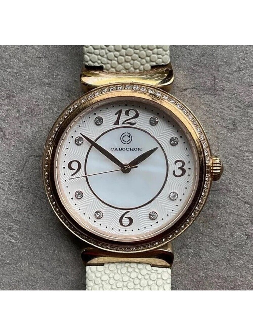 Cabochon Saga Crystal Markers Ladies Watch CABOCHON-16561 Rose Gold Tone Case BR